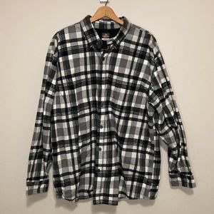 Men’s plaid ridgecut toughwear, size 2XLT, Black, White, and Gray, Fall Winter